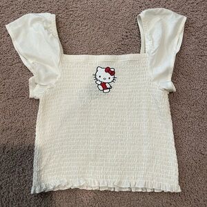 HELLO KITTY SANRIO Coquette Ruffle Sleveless Crop Top